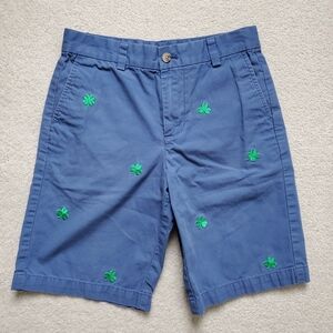 Vineyard Vines Boys Shamrock Clover Embroidered Shorts sz12